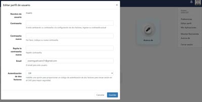 Pantalla principal de Shining CMS